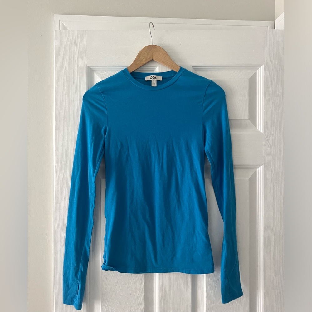 COS Long Sleeve Crew | Indigo